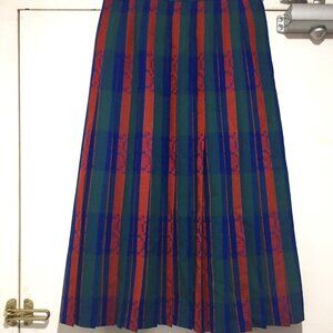 VINTAGE DALKEITH STRIPE PATTERN PLEATED SIZE 10